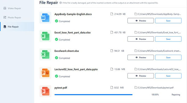 best pdf repair software Repaired PDF document opened in PDF reader