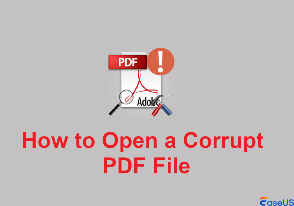 extract text from corrupted pdf corrupted PDF file error message on screen
