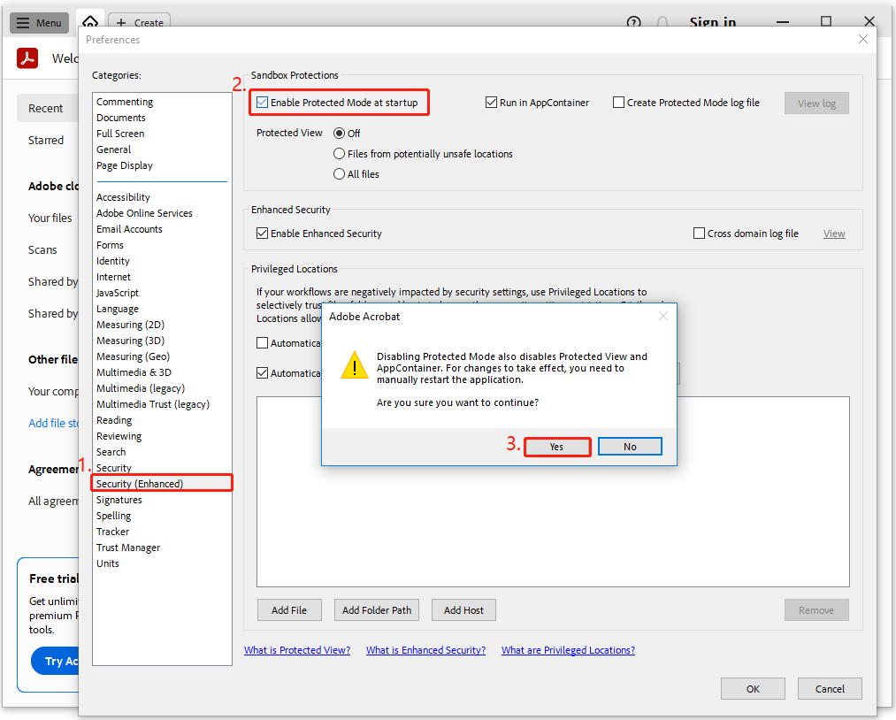 fix contract pdf Adobe Acrobat error message when opening contract PDF
