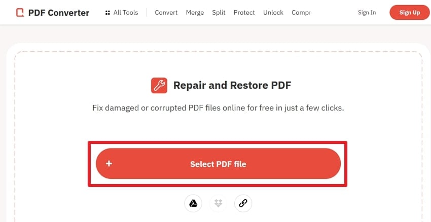 fix pdf online free Download button for repaired PDF file on online tool
