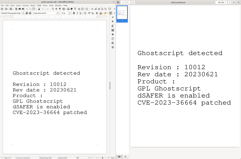 ghostscript repair pdf Ghostscript command line version check