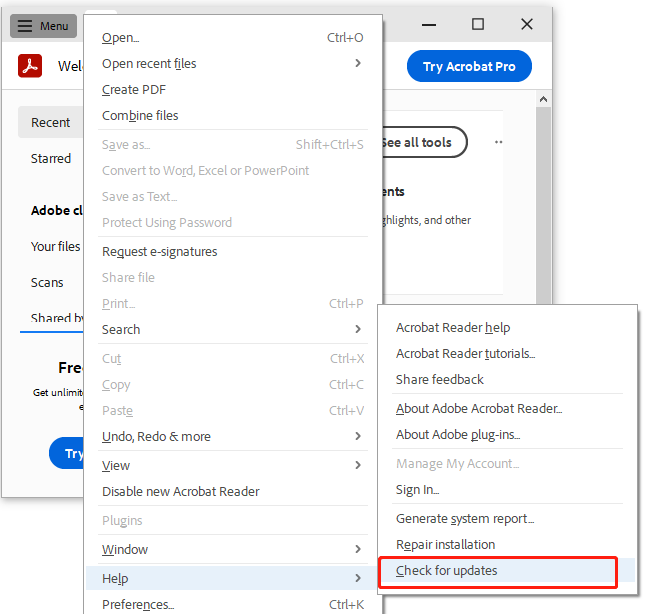 how to fix blank pdf pages Adobe Acrobat Reader showing blank PDF page error on computer screen