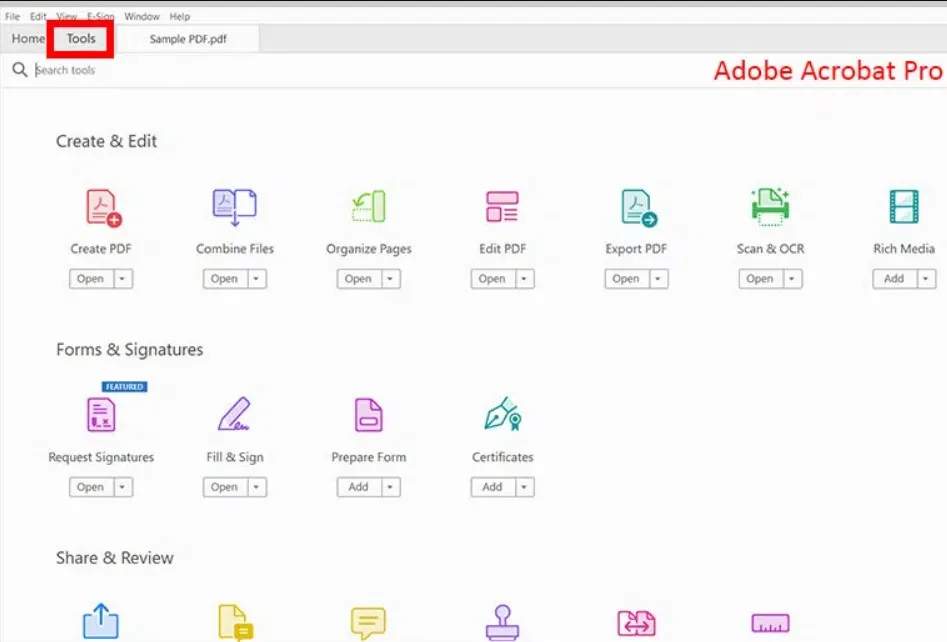 pdf corrupted after save repair adobe acrobat repair pdf function menu showing open and repair option
