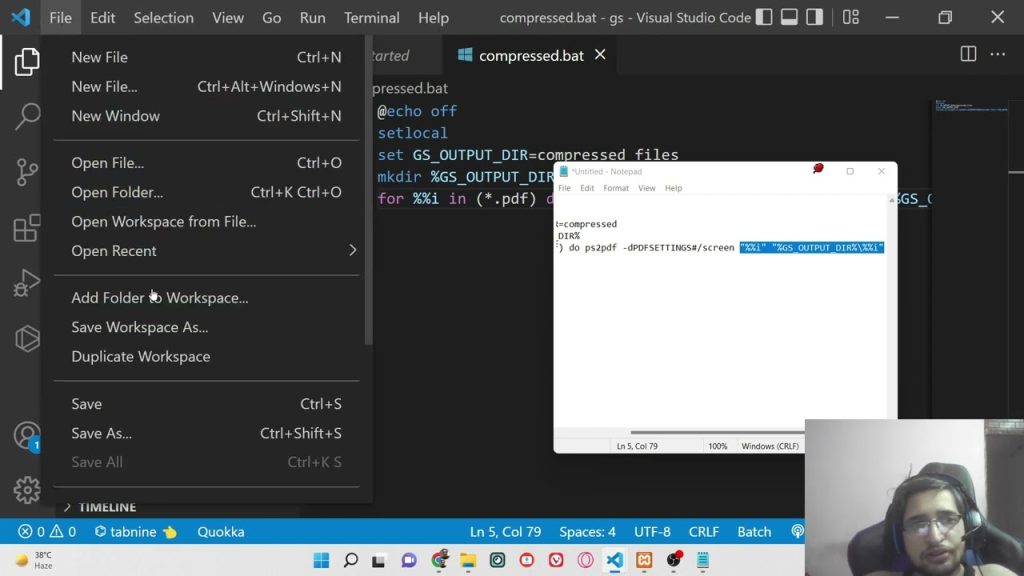 pdf document recovery solution Ghostscript command line window with PDF repair command