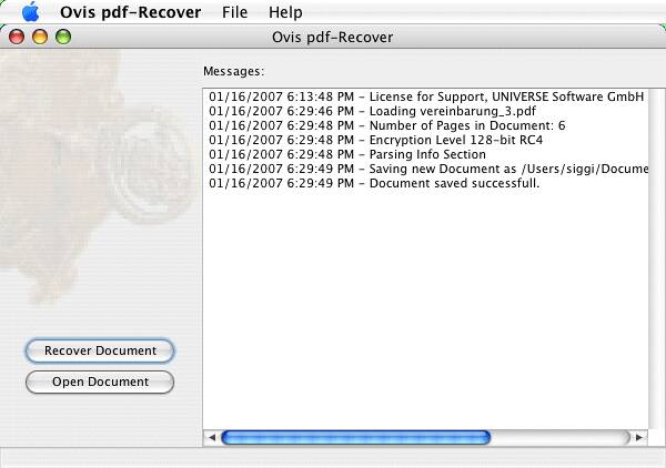 pdf document recovery solution PDF recovery software interface showing scan results