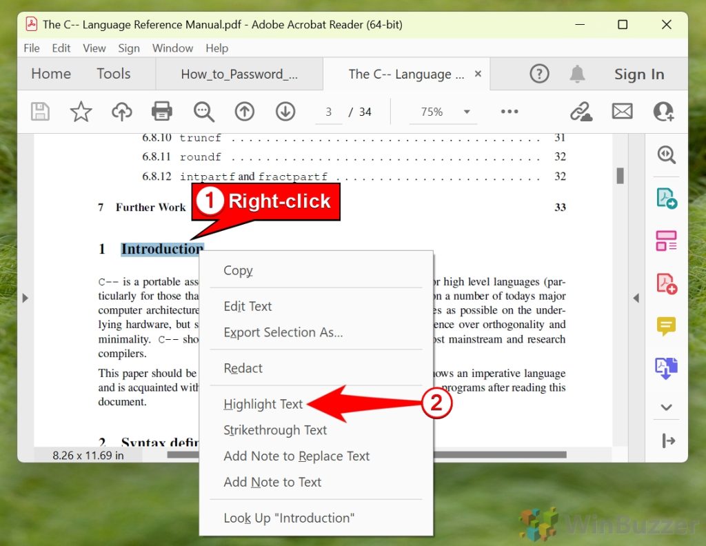 pdf text unreadable fix Adobe Acrobat Reader Save As menu with options highlight