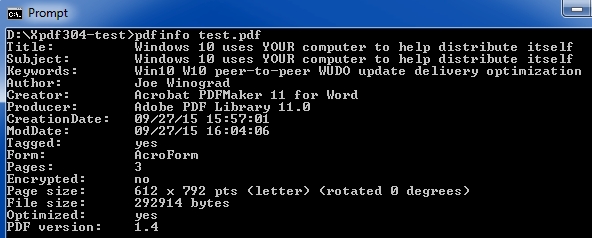 pdfinfo damaged pdf pdfinfo output saved to text file