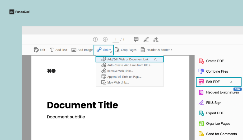 recover pdf links Adobe Acrobat link properties dialog with URL field