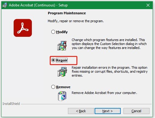 repair pdf after virus opening repaired PDF file in Adobe Acrobat