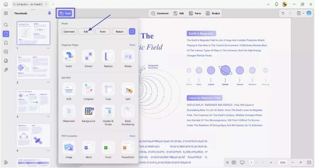 repair pdf and restore text corrupted PDF file showing garbled text and symbols on screen