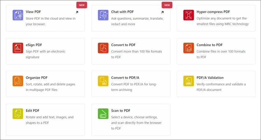 repair pdf automatically online PDF repair tool upload button interface