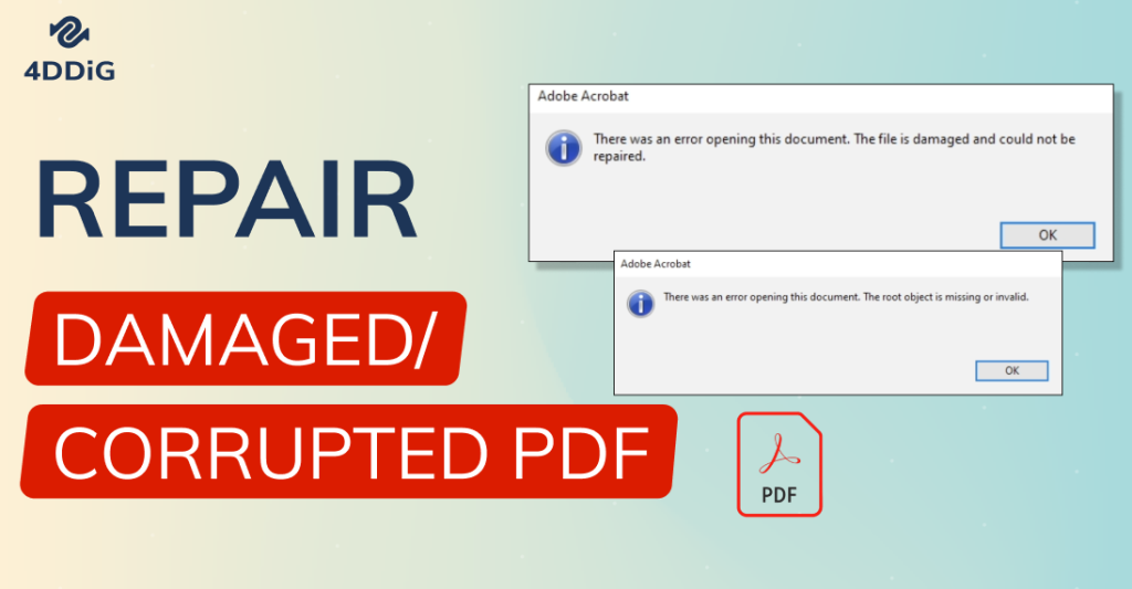 repair pdf error 135 recreated PDF icon next to original corrupted file on desktop