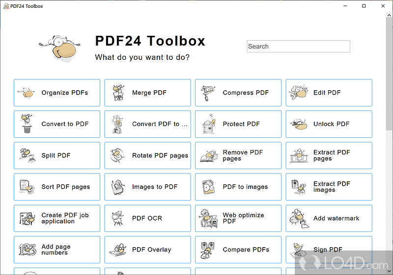 repair pdf exported from excel PDF24 repair tool interface with file loaded screenshot