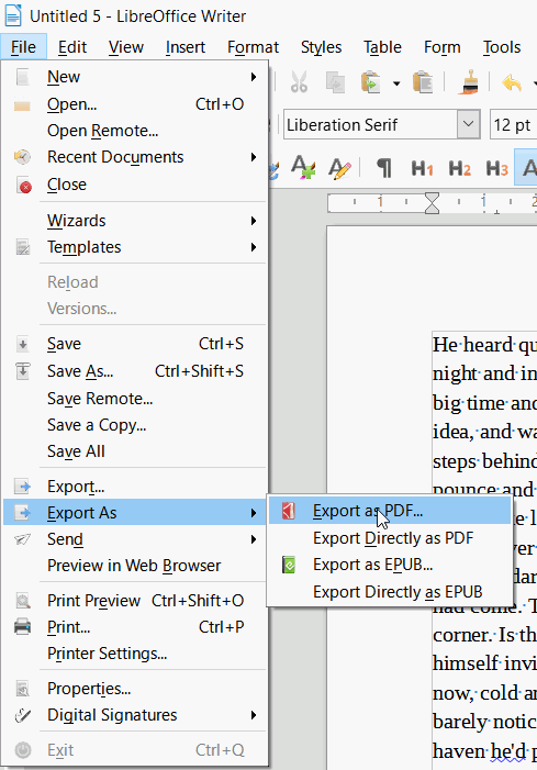 repair pdf font error LibreOffice Draw opening a PDF file for export