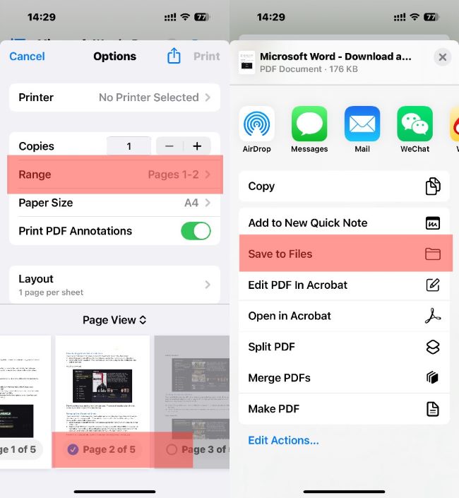repair pdf on iphone iPhone text extraction from PDF screenshot