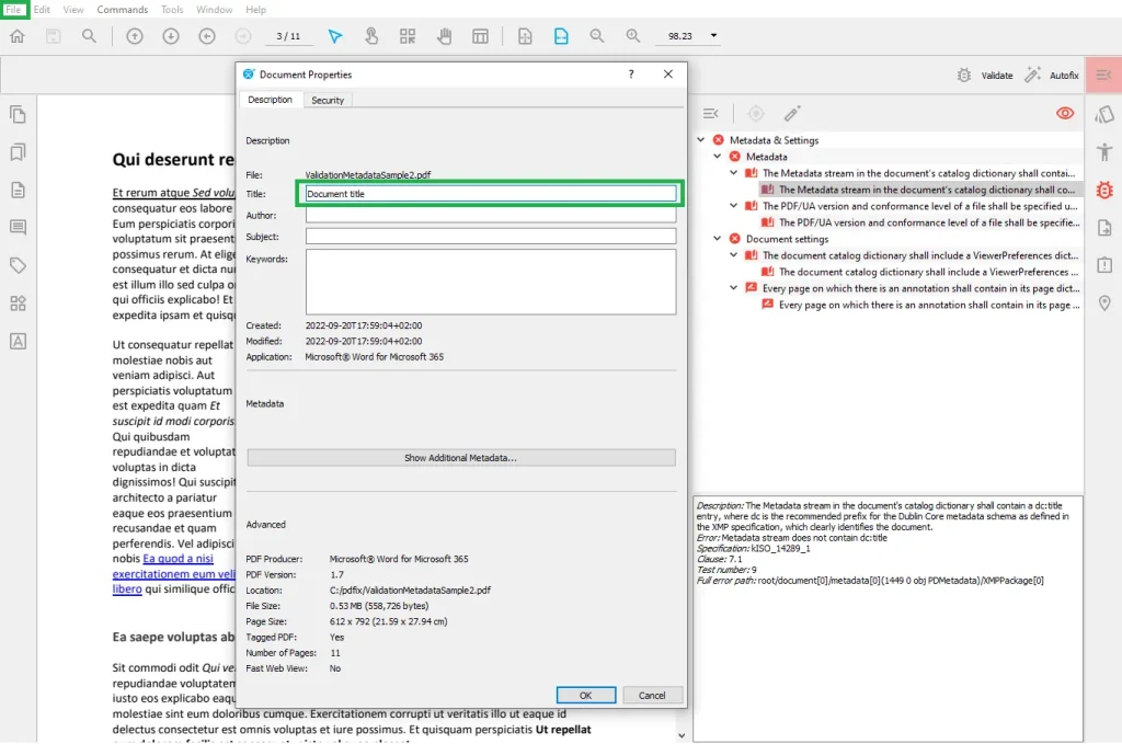 bad xref pdf repair hex editor showing PDF xref section with errors