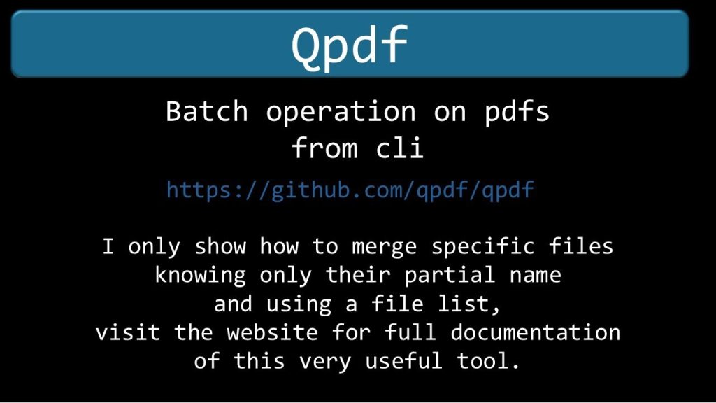 bulk pdf repair command prompt showing qpdf version output