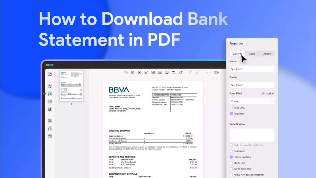fix bank statement pdf Adobe Acrobat Reader opening bank statement PDF