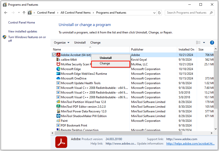 fix corrupted pdf Adobe Acrobat repair PDF options menu
