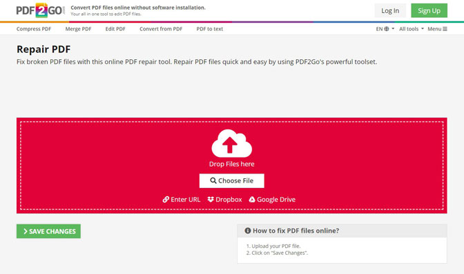 fix corrupted pdf online free no watermark downloading repaired PDF file from online tool