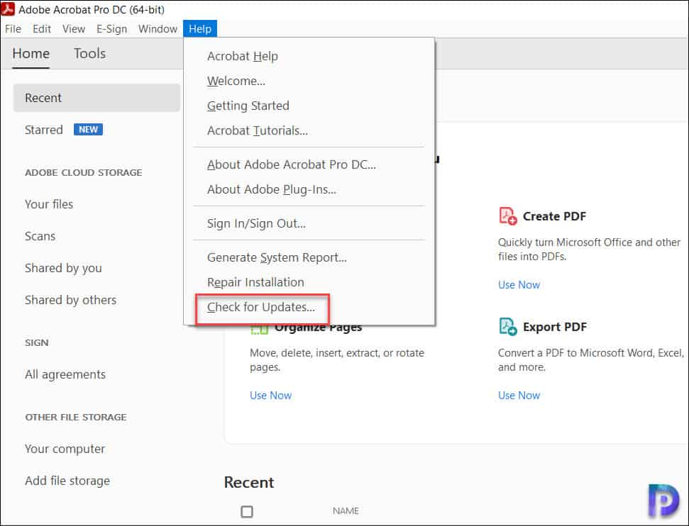 fix invoice pdf Adobe Acrobat repair PDF tool option