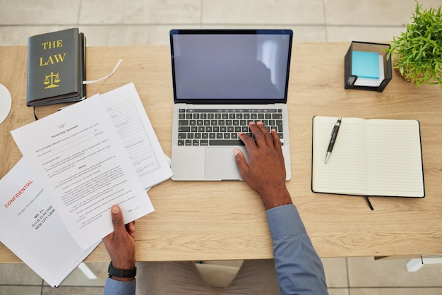 fix legal pdf lawyer fixing legal PDF document on laptop screen