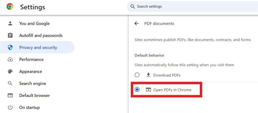 fix pdf attachment from email right-click menu on PDF file showing Open with Chrome