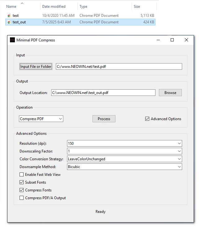 fix pdf compression error Windows command prompt running Ghostscript PDF compression