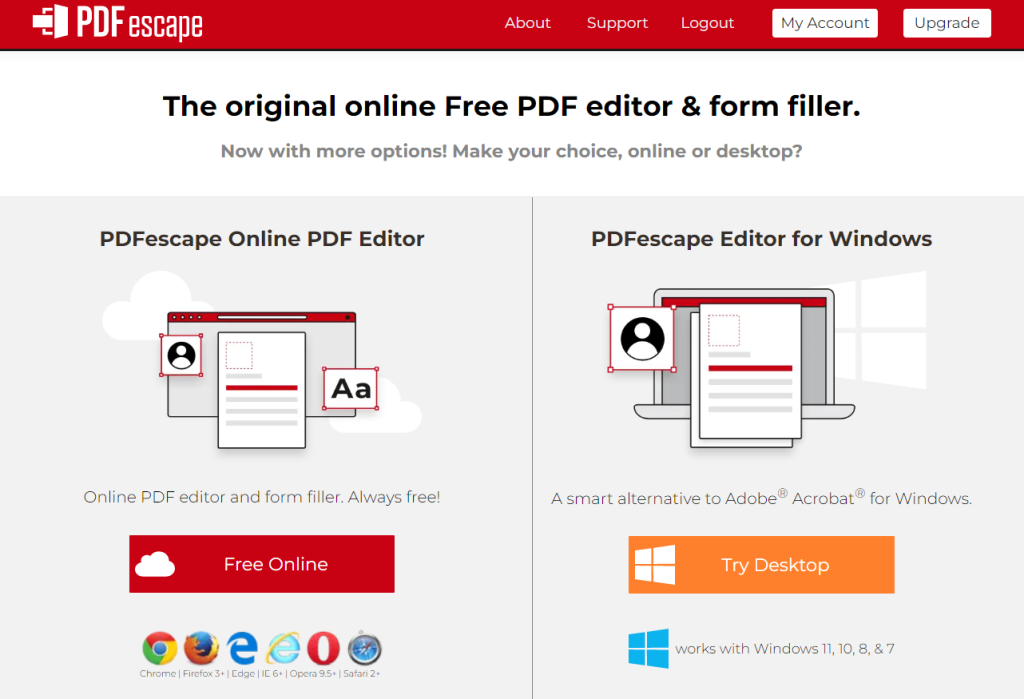fix pdf exported from excel PDFescape online editor showing text editing tools