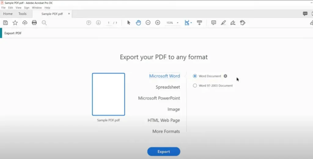fix pdf exported from powerpoint Adobe Acrobat Pro repair PDF tool interface