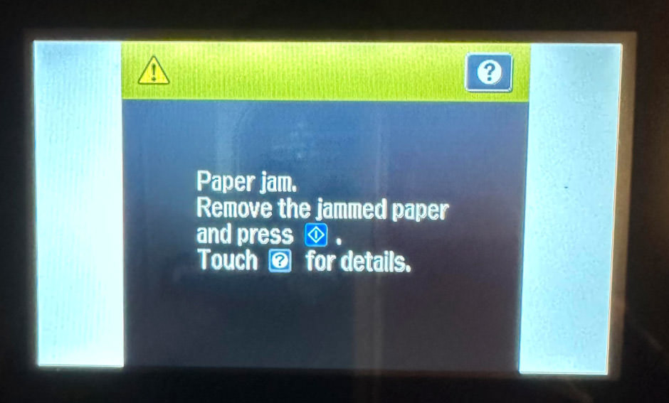 fix pdf printing error printer with paper jam or error light PDF printing problem