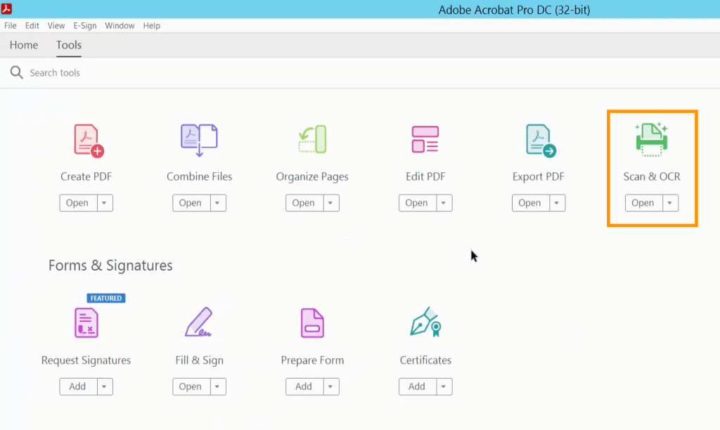 fix scanned pdf Adobe Acrobat Save As searchable PDF option highlighted