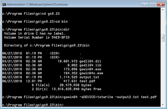 how to open damaged pdf Ghostscript command line PDF extraction