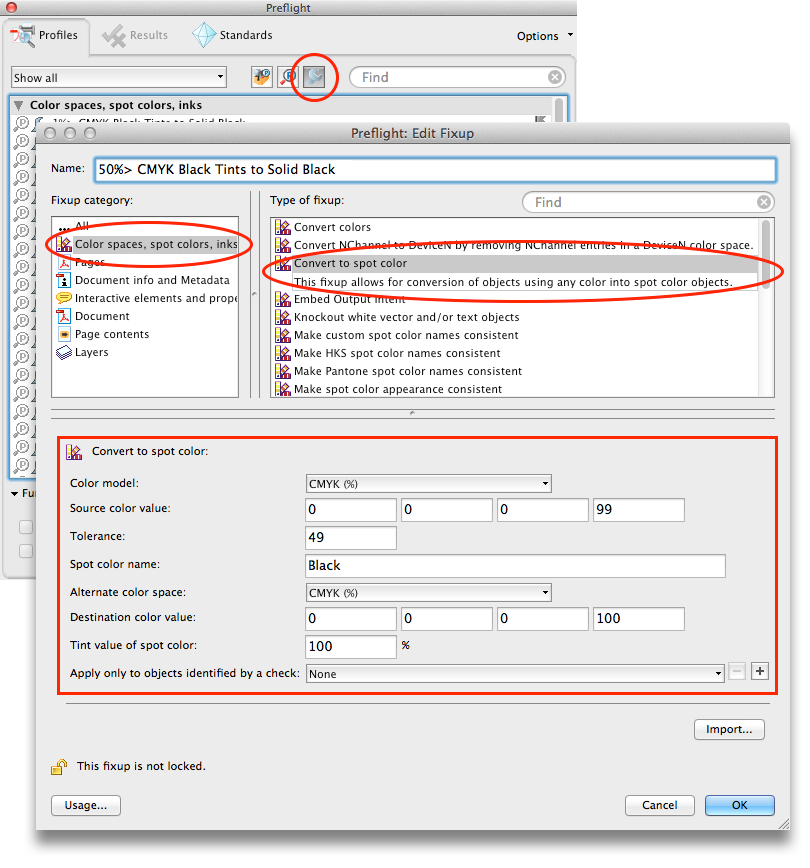 how to repair pdf Adobe Acrobat Pro Preflight tool interface showing repair options for PDF