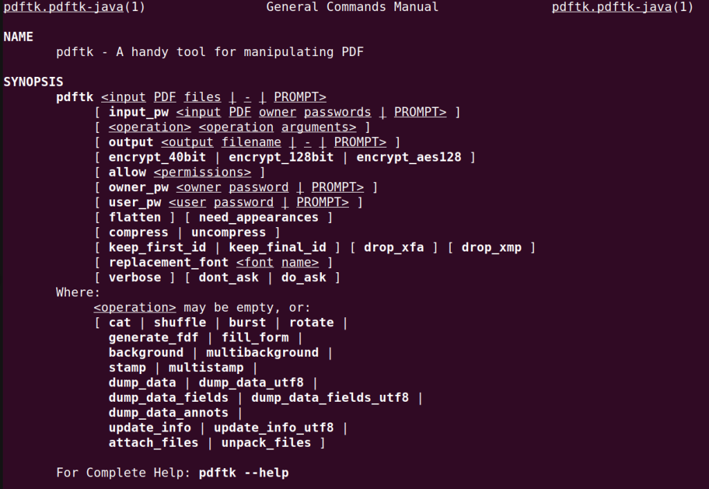 open source pdf repair PDFtk command line PDF metadata repair