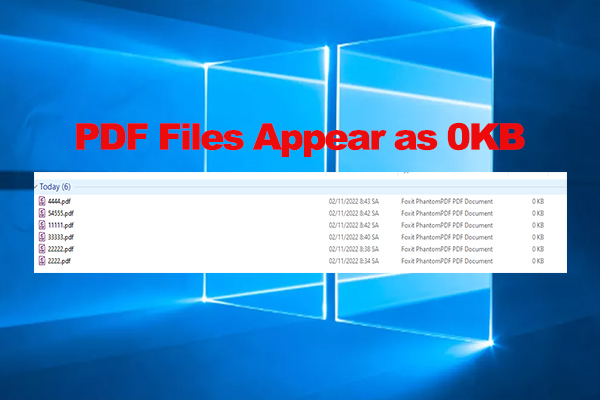 pdf file became 0kb Windows File Properties showing a 0KB PDF file size