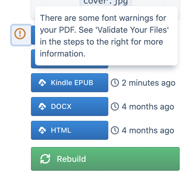 pdf font error fix PDF font error message missing glyphs warning