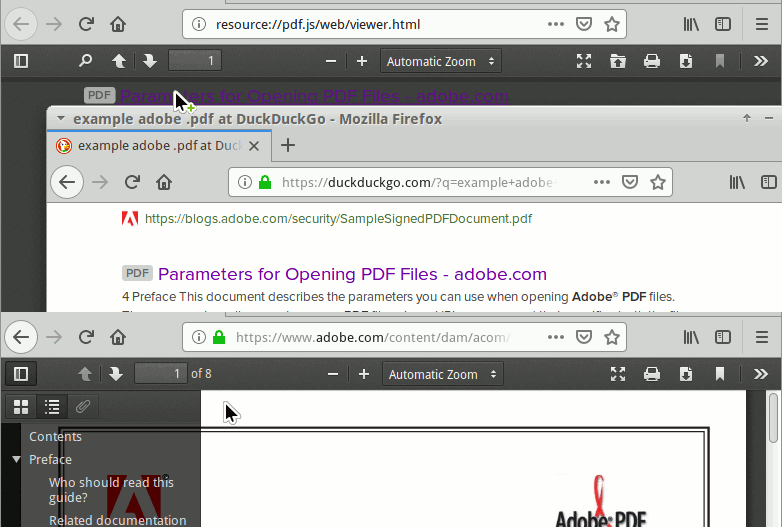 pdf not opening in firefox Firefox extensions manager with PDF viewer extension disabled screenshot