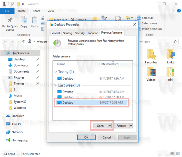 pdf read error 109 repair Windows file properties Previous Versions tab showing available restore points