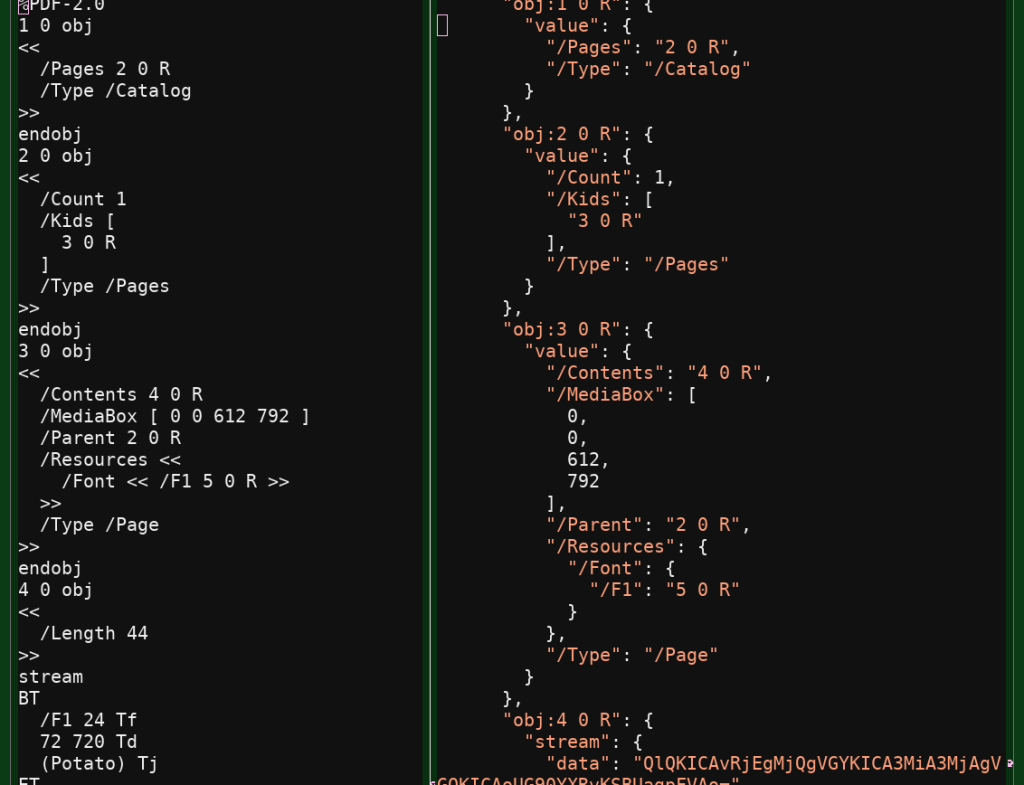 pdf repair command line terminal window with qpdf command typing