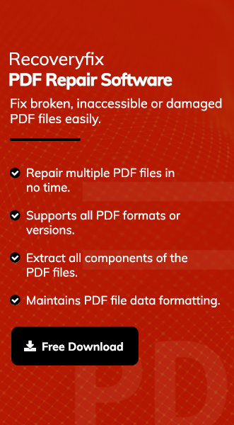 pdf repair for forms PDF recovery tool software interface showing repair progress
