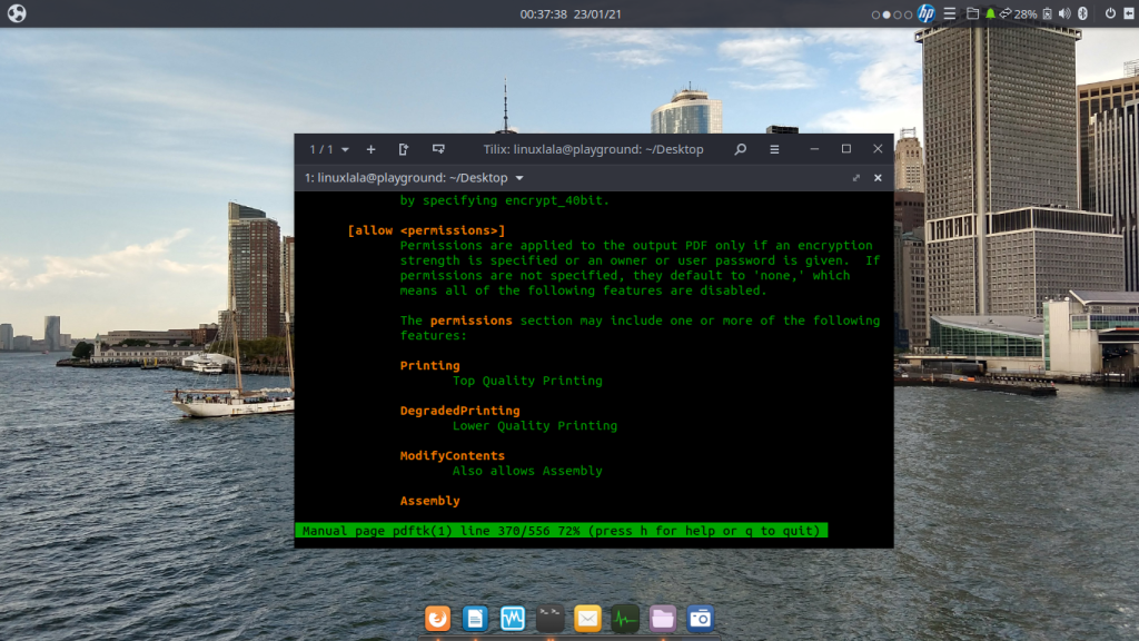 pdf repair for linux Linux terminal running pdftk command to repair PDF