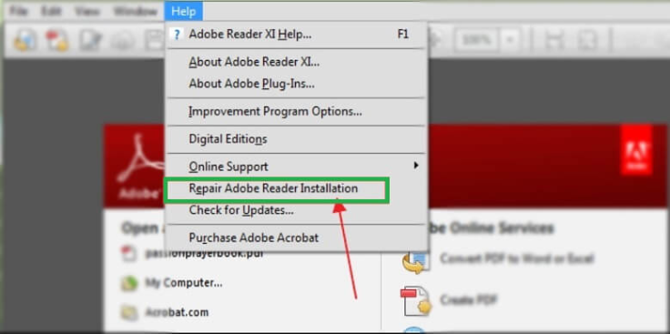 pdf repair online safe opening repaired PDF in Adobe Acrobat reader