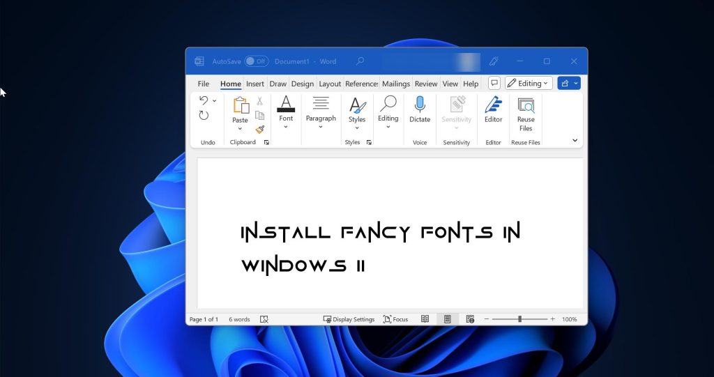 pdf symbols instead of text fix Font installation on Windows or macOS screenshot showing font file installation