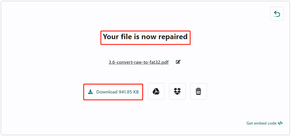 quick pdf repair corrupted PDF error message on computer screen