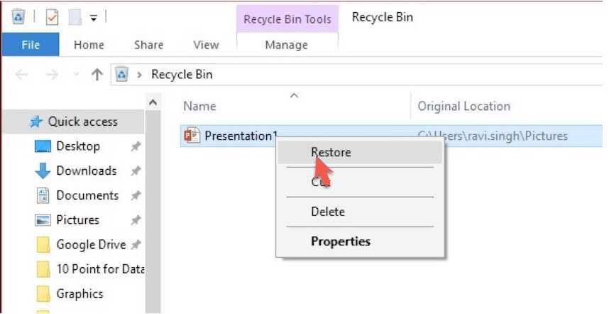 recover 0 byte pdf Recycle Bin with PDF file inside