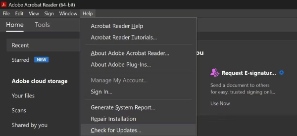 recover academic pdf Adobe Acrobat dialog box showing Open and Repair option