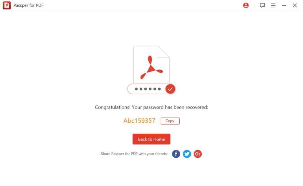 recover encrypted pdf PDF password recovery tool showing progress bar