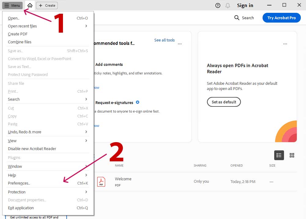 recover legal pdf Adobe Acrobat Reader opening a PDF file interface
