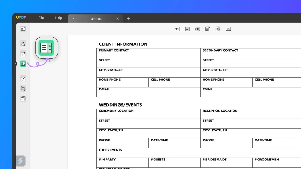 recover legal pdf fillable PDF form with highlighted interactive fields